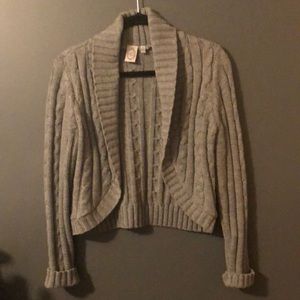 Gray Sweater Cardi